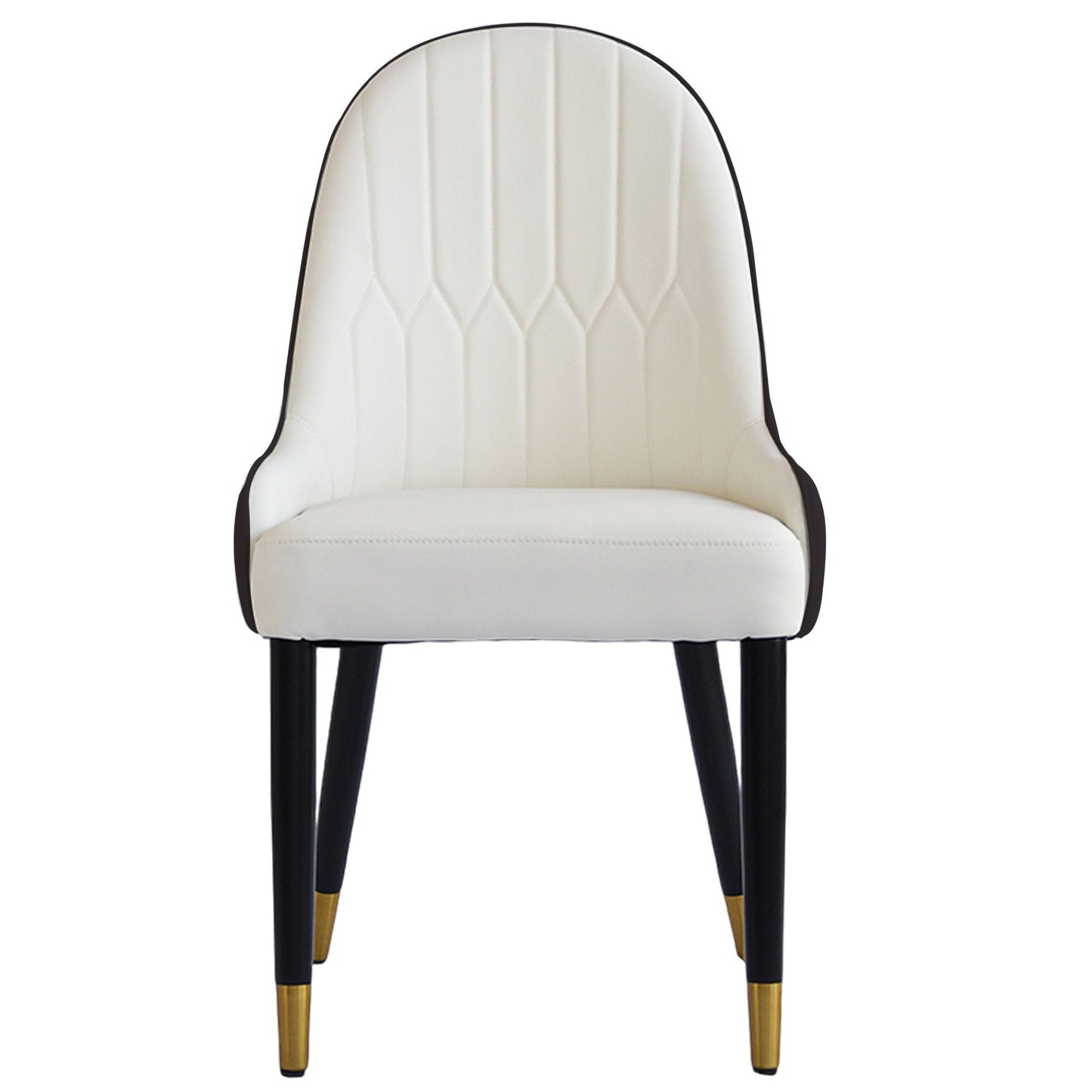 Modern Sponge-Filled Dining Chair, Solid Wood Metal Legs, Suitable For Restaurants, Living Rooms And Rooms (Set of 2)