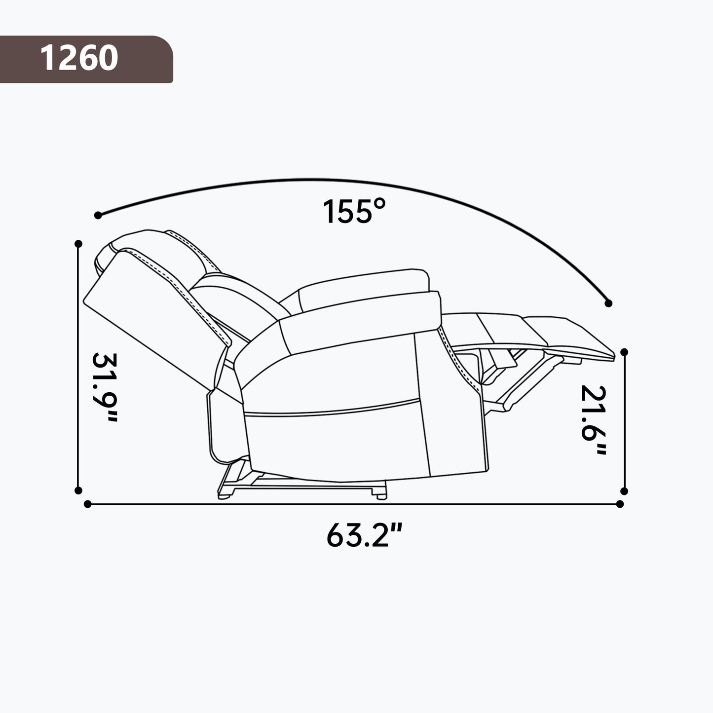 Manual Recliner Chair  With Heavy Duty Motion Mechanism, 8 Vibrating Nodes And 3 Massage Modes For Living Room