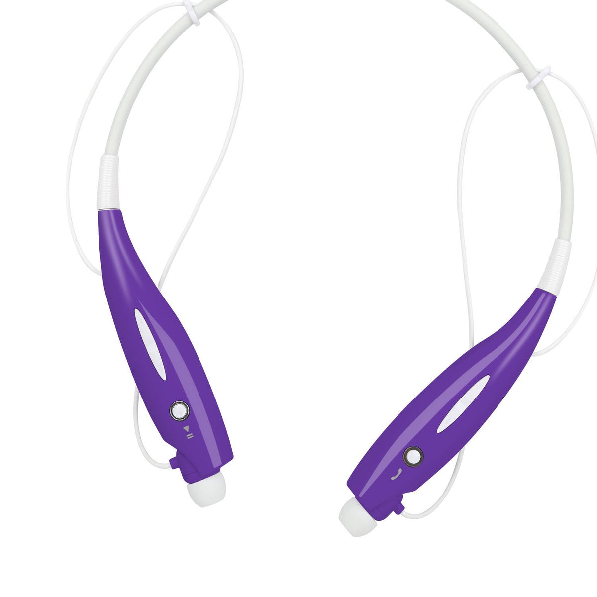 Wireless Stereo Headsets Sport Neckband Headphones In-ear Magnetic IPX4 Waterproof Earbuds w/ Built-in Mic Call Vibrate Alert Number Broadcast Running