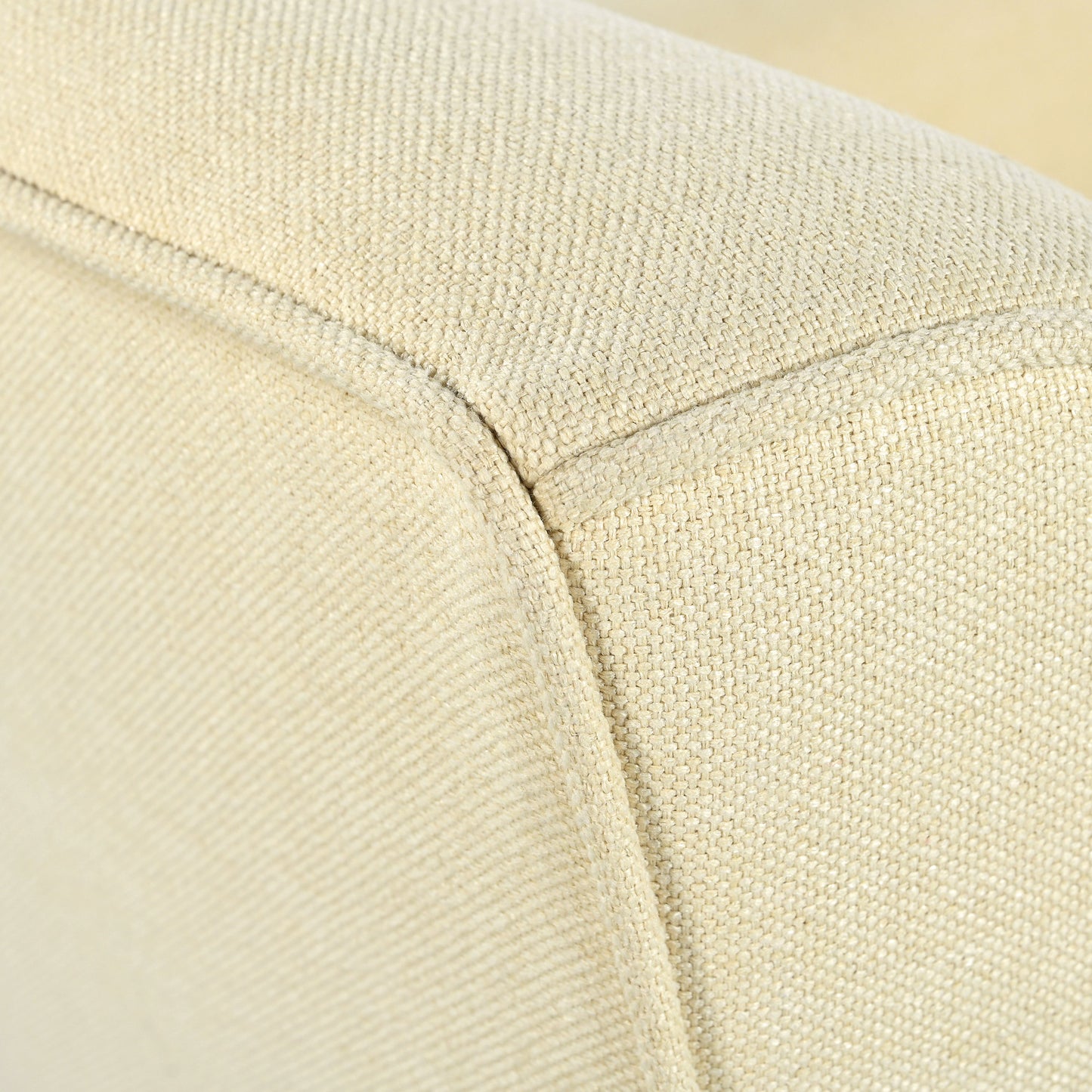 Mid-Century Modern Armchair - Tufted Fabric Accent Chair with Solid Wood Legs