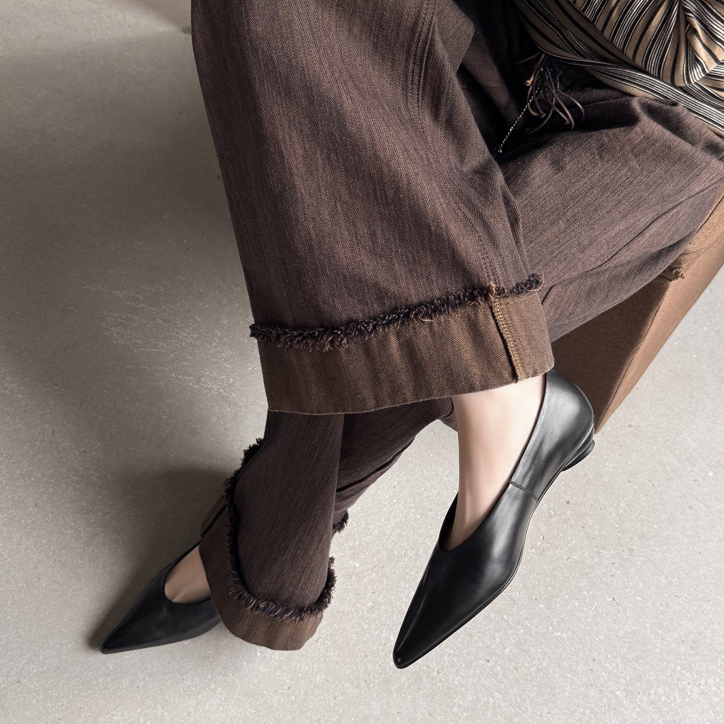 New-style Cowhide Minimalist Versatile Small Leather Shoes