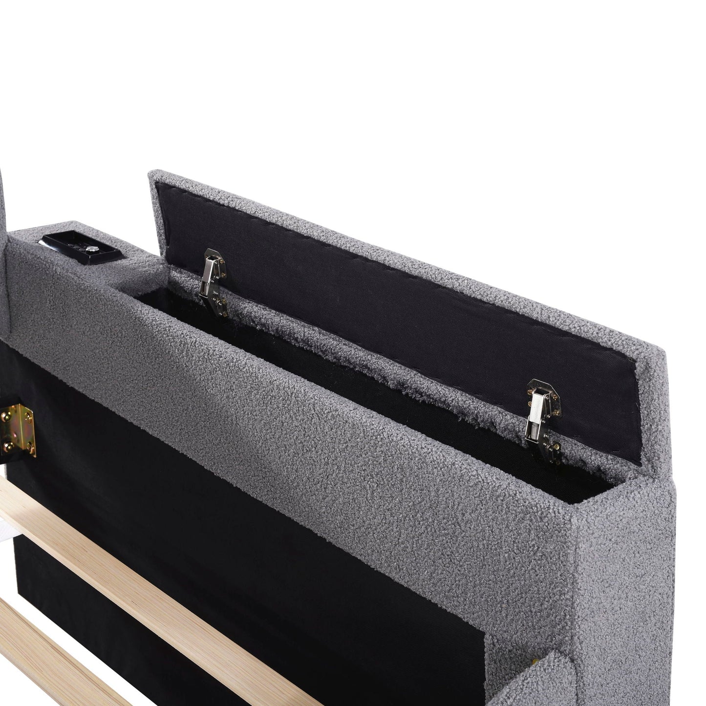 Upholstered Daybed With Storage Armrests, Trundle And Latest Integrated tooth Audio System