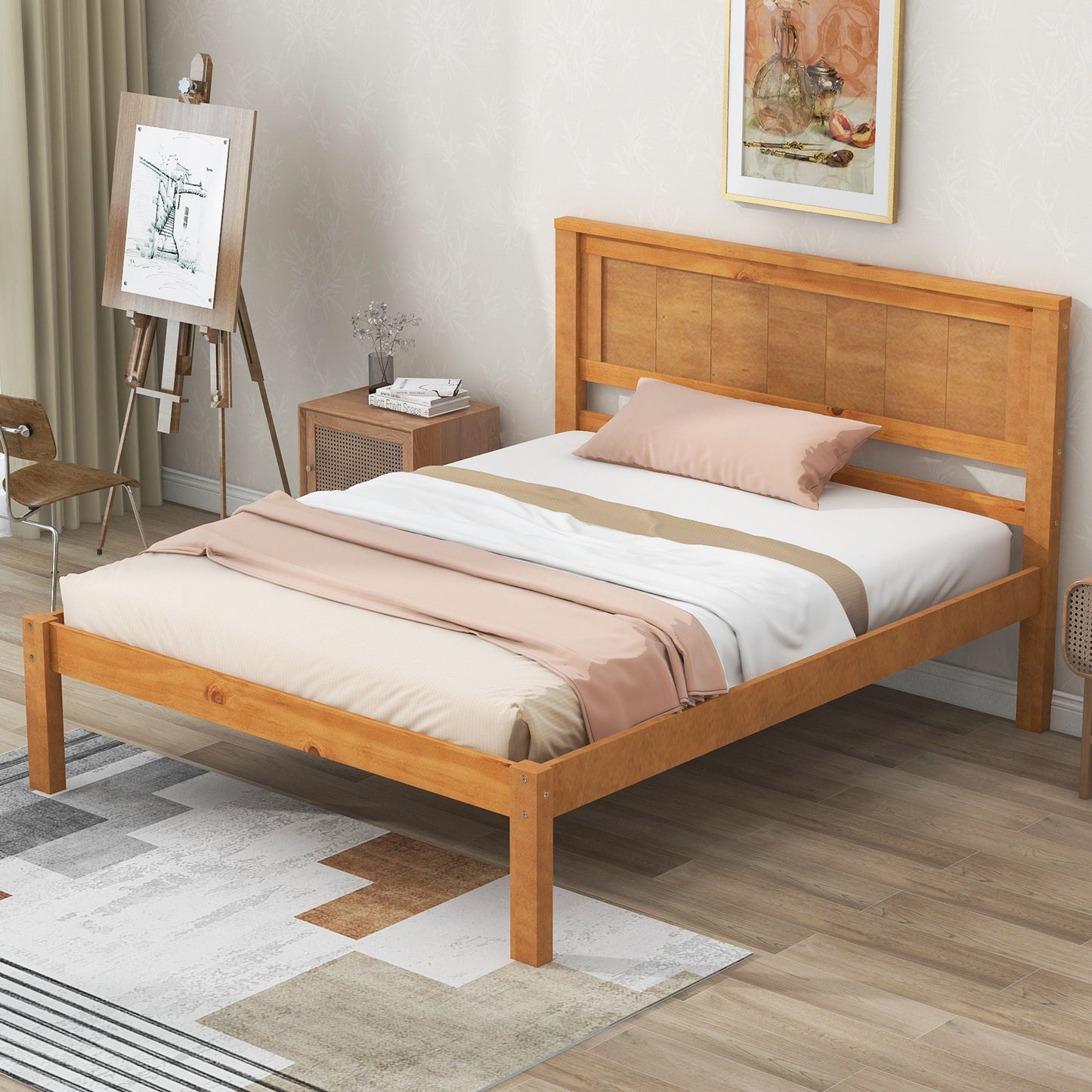 Platform Bed Frame With Headboard