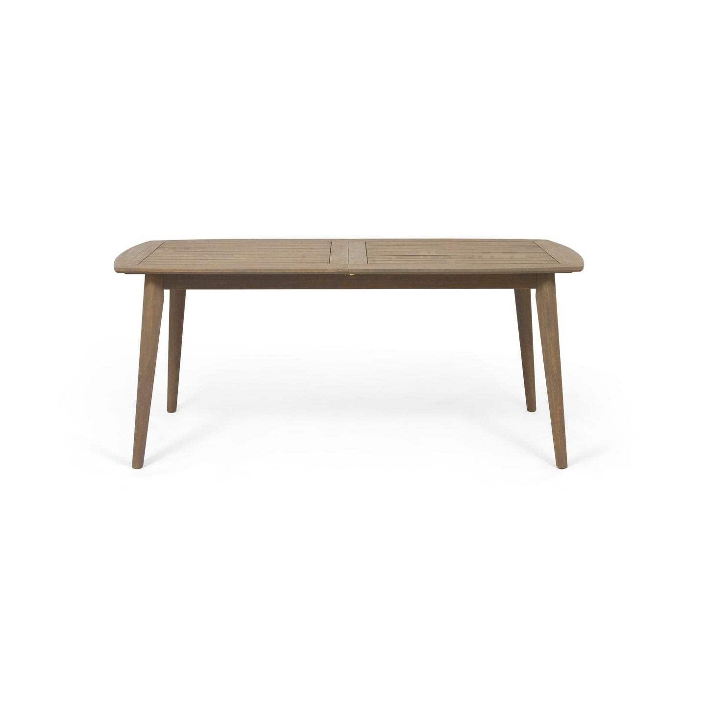 Placidity Outdoor Expandable Dining Table with Slatted Tabletop and Tapered Legs