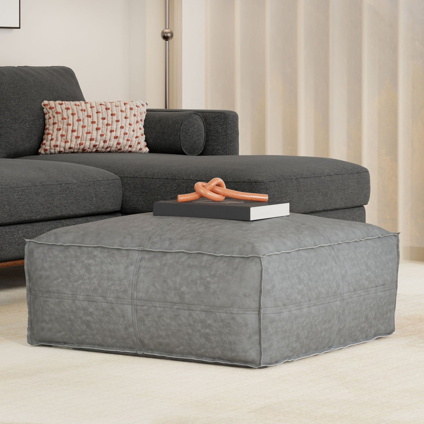 Brody - Large Square, Coffee Table Pouf