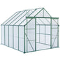 Double Door Polycarbonate house Raised Base And Anchor Aluminum Heavy Duty Walk In houses For Outdoor Backyard In All Season