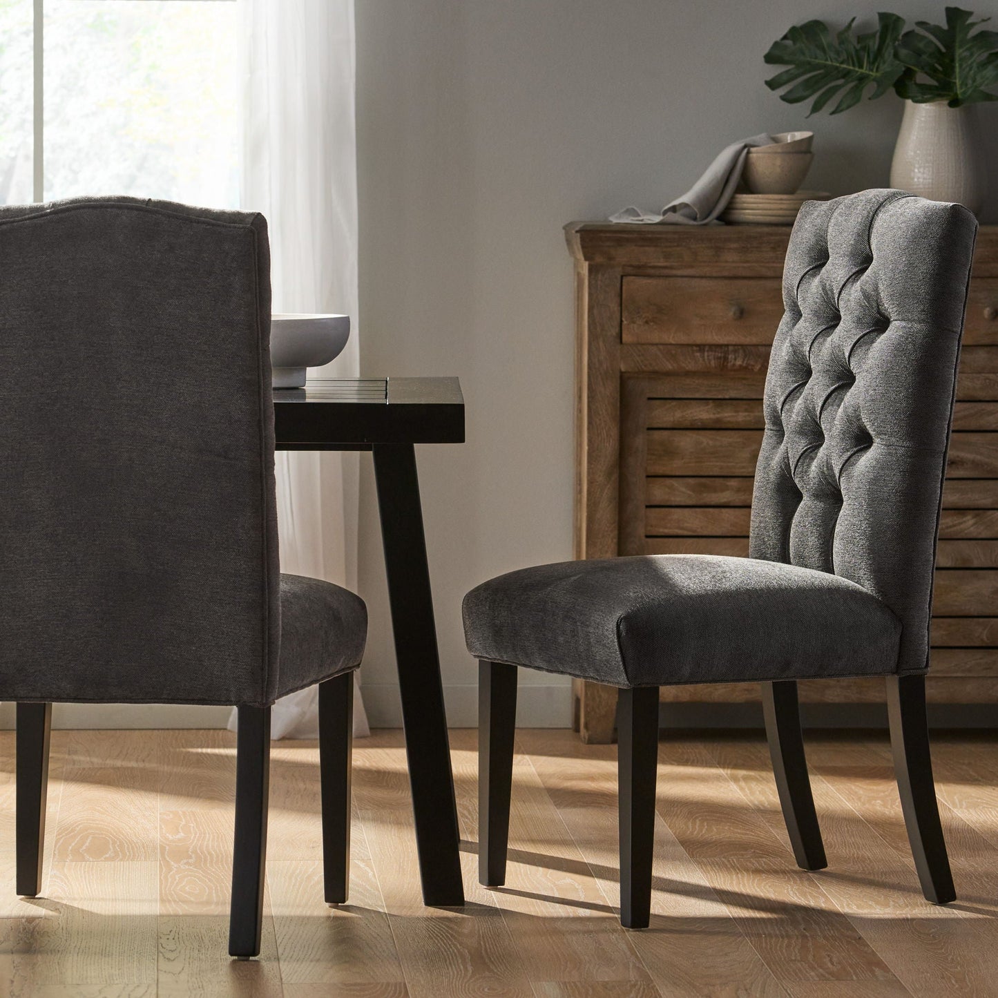 Harriet Tufted Dining Chair With Button Tufting And Diamond Stitching