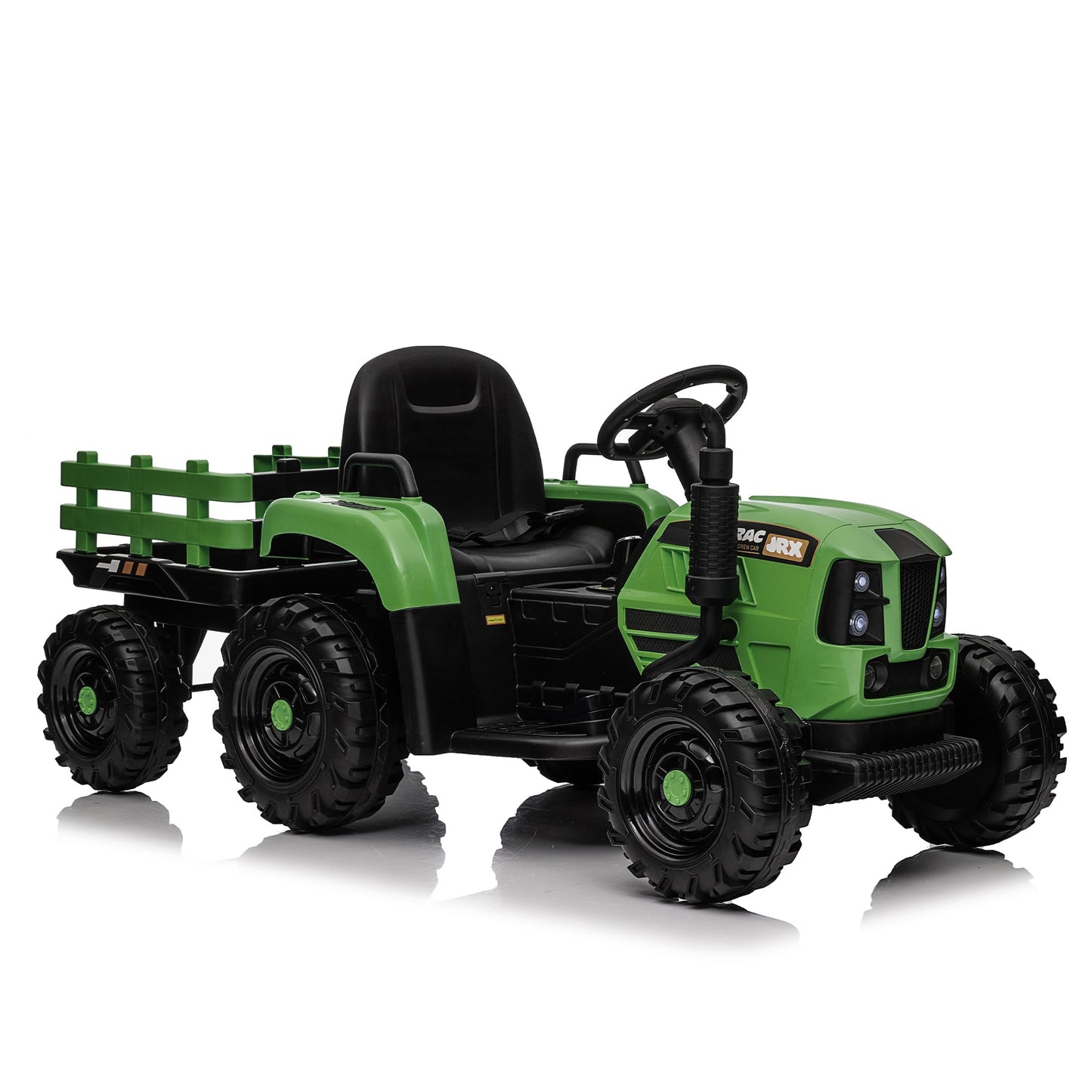 Ride On Tractor with Trailer, 24V Powered Electric Toy for Kids