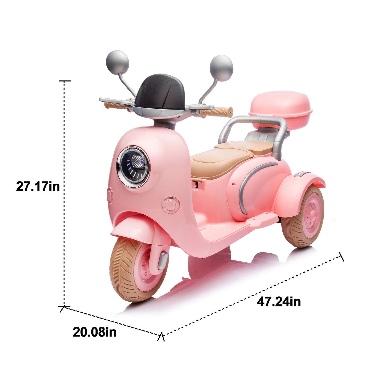 12V Two Motors Kids Ride On Two-Seater Electric Motorcycle