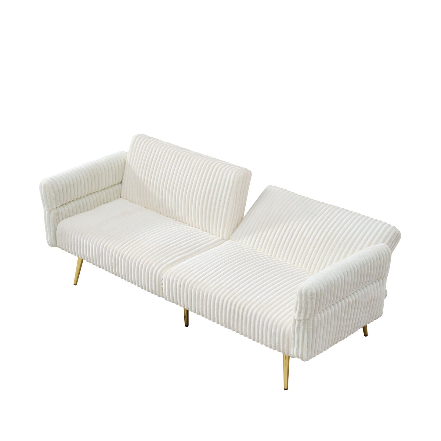 Luxury Foldable Double Sofa Bed With Folding Armrests