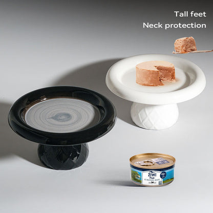Ceramic Large-diameter Cat Bowl With Neck Protection, Not Easy To Tip Over, Cute Dog Bowl, Cat Canned Food Bowl, Snack Plate, Pet Bowl