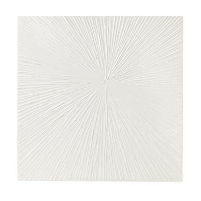 Luminous Burst Signature White Gloss Dimensional Resin Wall Art
