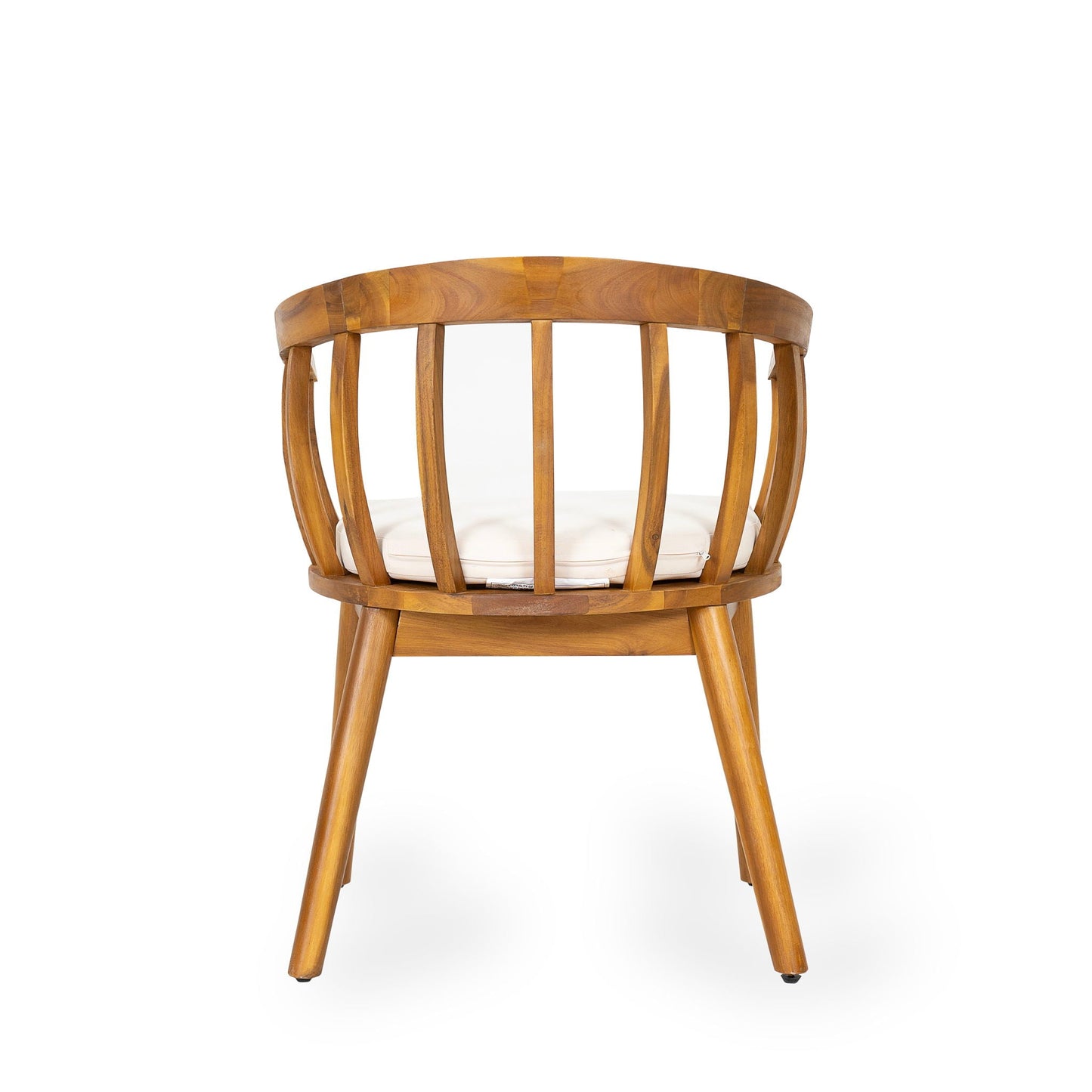 Klismos Dining Armchair (Set of 2) - Teak / Beige
