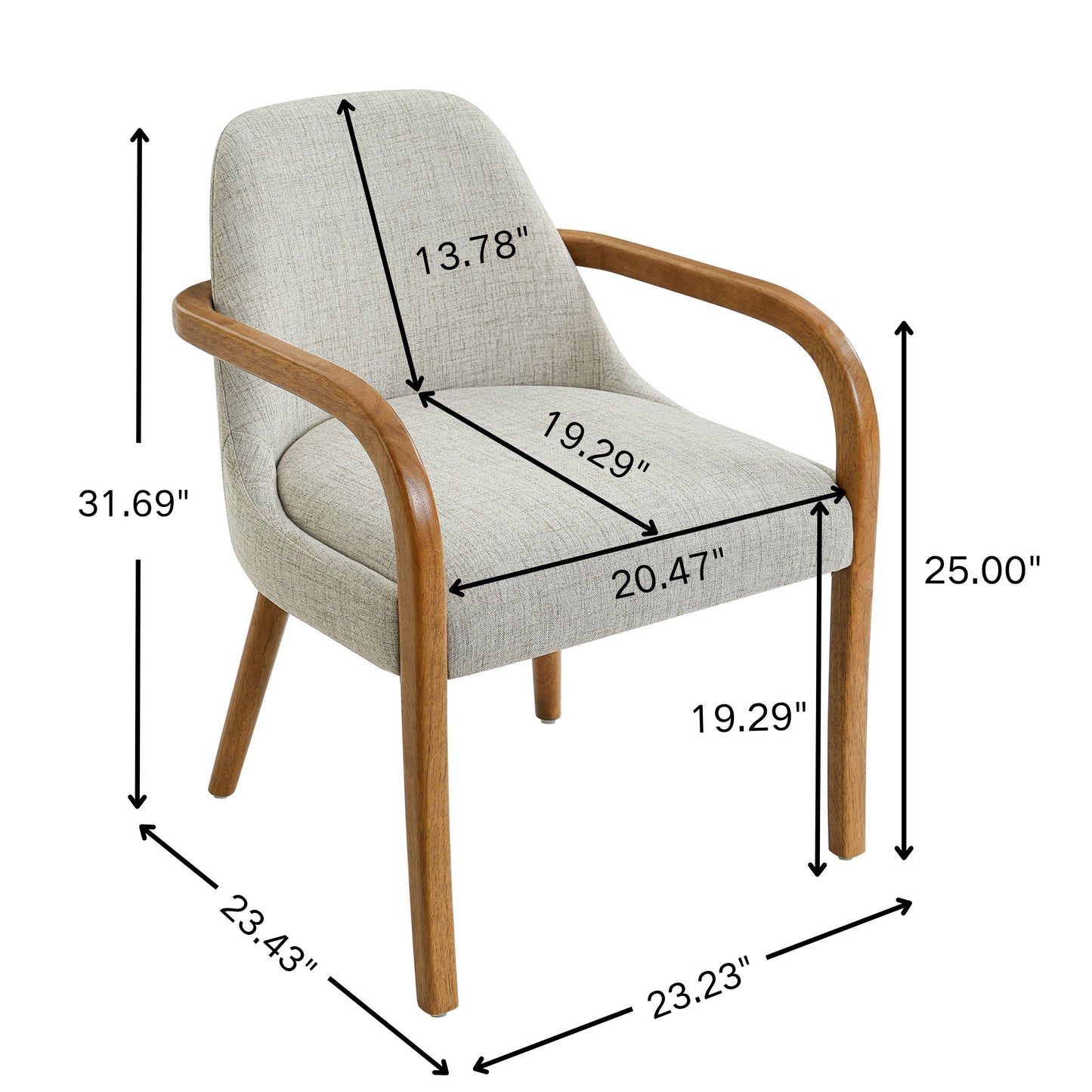 Set of 2 Mid-Century Dining Chairs