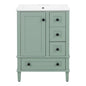 Bathroom Vanity With Integrated Basin, Soft Close Drawers, Door Mounted Double Layer Shelf