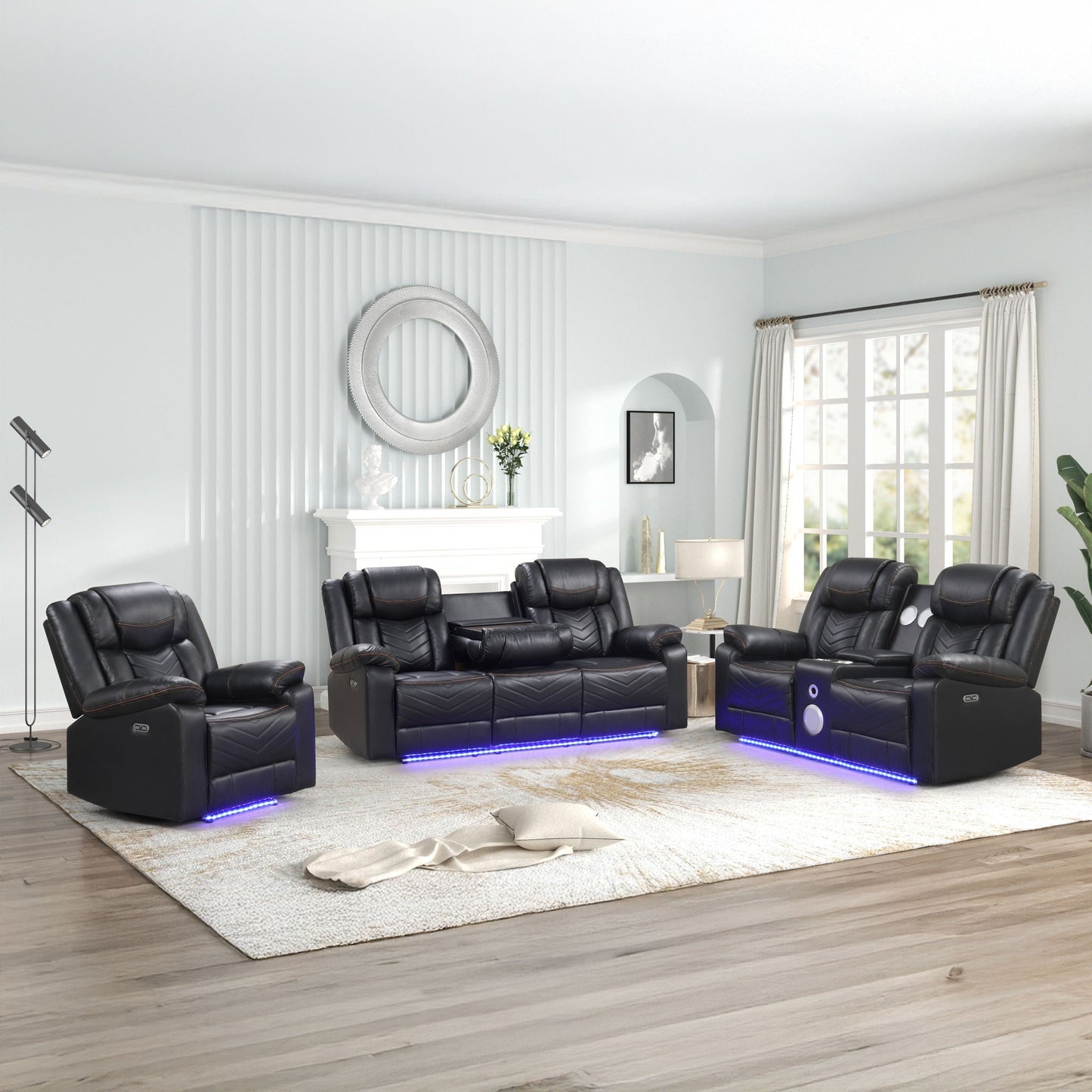 Challenger LED Power Recliner Set