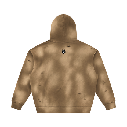 Loki & Ivy Unisex Sunfade Frayed Fleece Hoodie