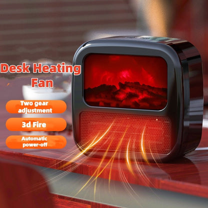 Household Electric Heater Warmer Portable 3D Anti-real Flame Electric Heater Warm Air Fan Room Winter Stove Radiator