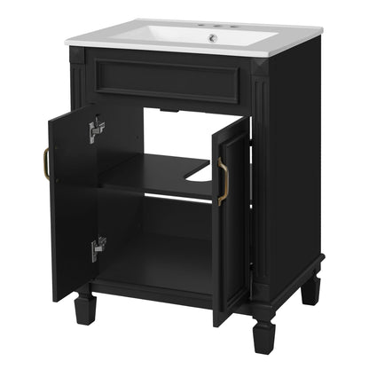 Bathroom Vanity With Top Sink and Soft Closing Doors