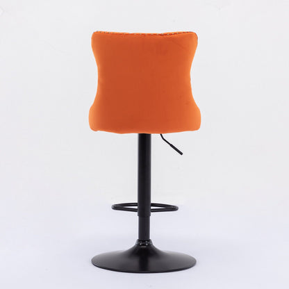 Swivel Barstools Adjusatble Seat Height, Modern Upholstered Bar Stools With Backs Comfortable Tufted For Home Pub And Kitchen Island (Set of 2)
