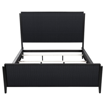 Brookmead Wood California King Panel Bed Black