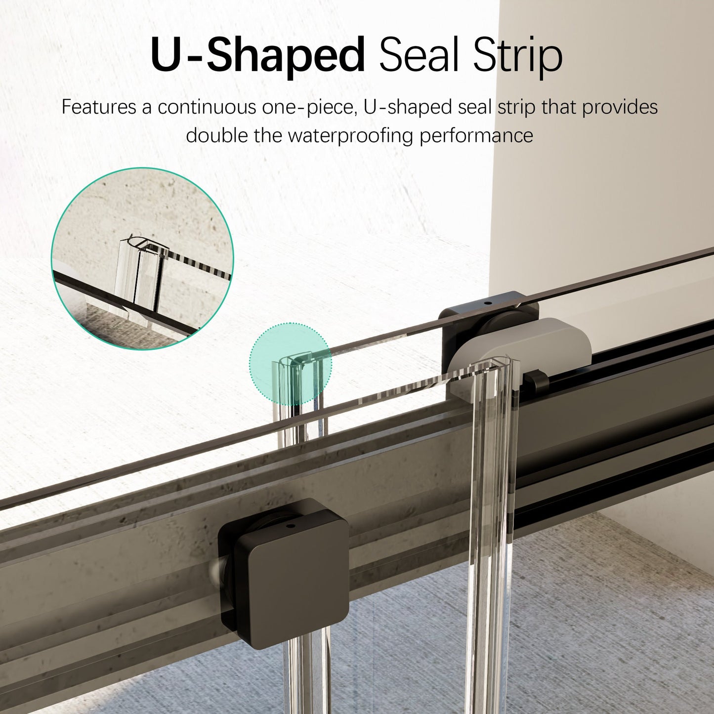 46-48" W x 76" H Frameless Double Sliding Soft-Close Shower Door