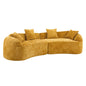 Curved Compressed Sofa, Nordic-Style Design For Living Room