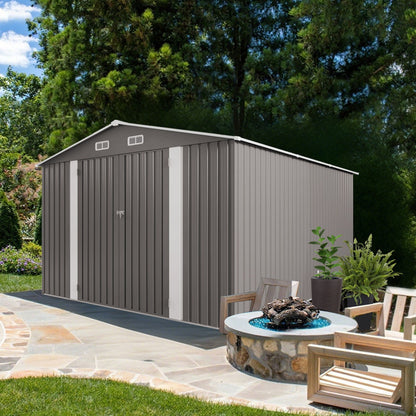 Outdoor Storage Shed With Lockable Doors