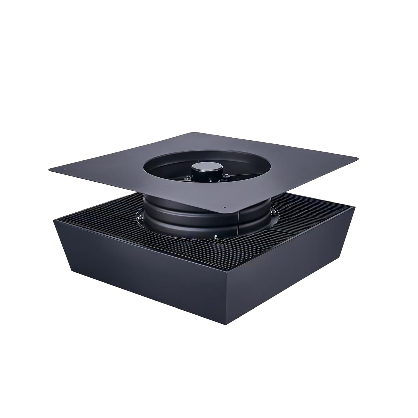 12" Flush Mount Trapezoid Solar Attic Vent with Dual Power Roof Exhaust Fan