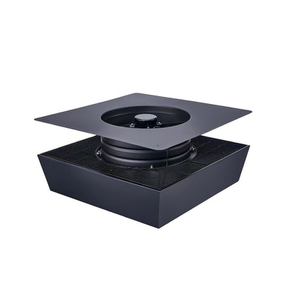 12" Flush Mount Trapezoid Solar Attic Vent with Dual Power Roof Exhaust Fan