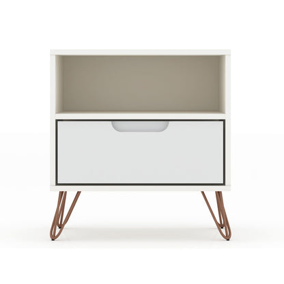 Rockefeller - Nightstand With 1 Drawer - White