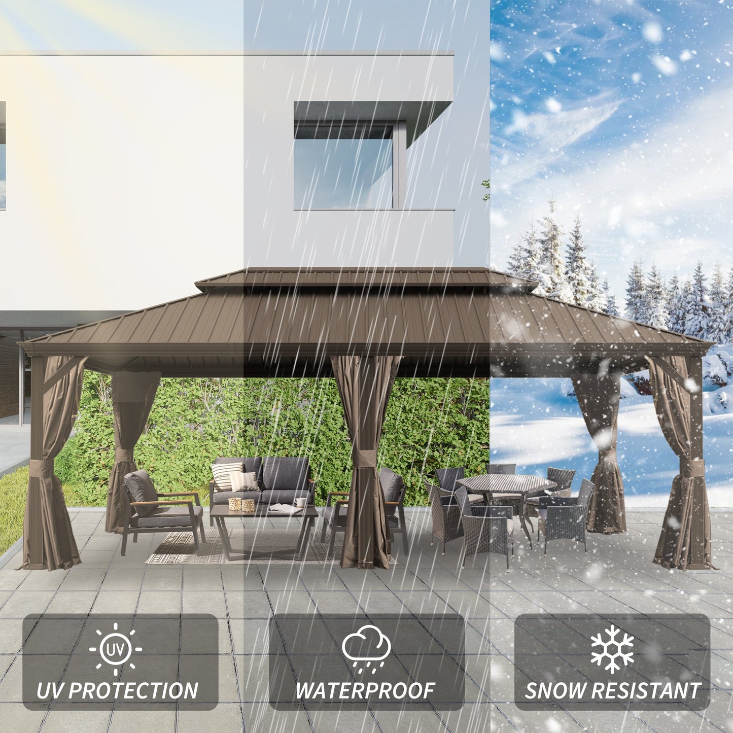 14' X 24' Hardtop Gazebo