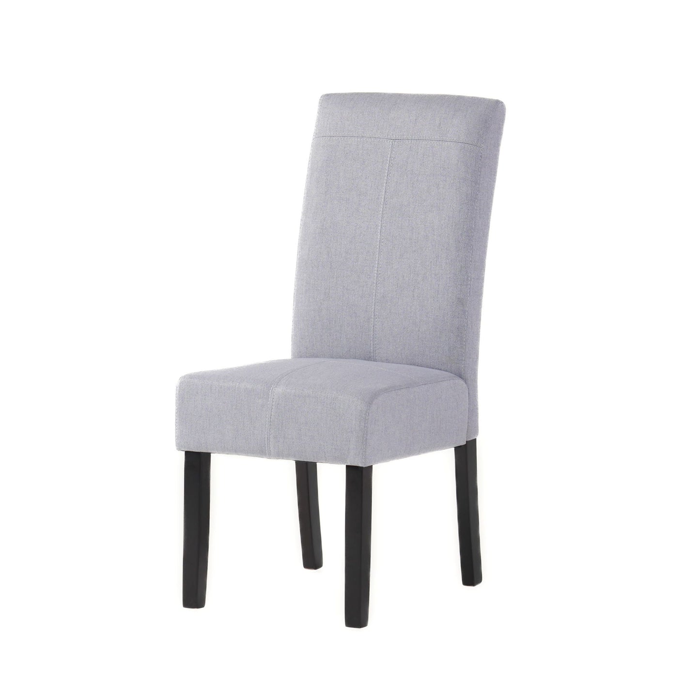 Amaranthine Upholstered Dining Chair With High Back And Wood Legs (Set of 2) - Light Gray