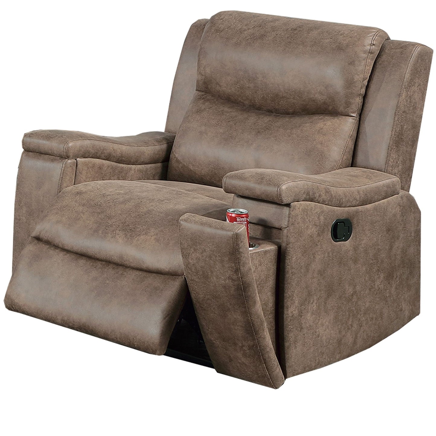 Modern Manual Motion Living Room Set With Hidden Cup Holders