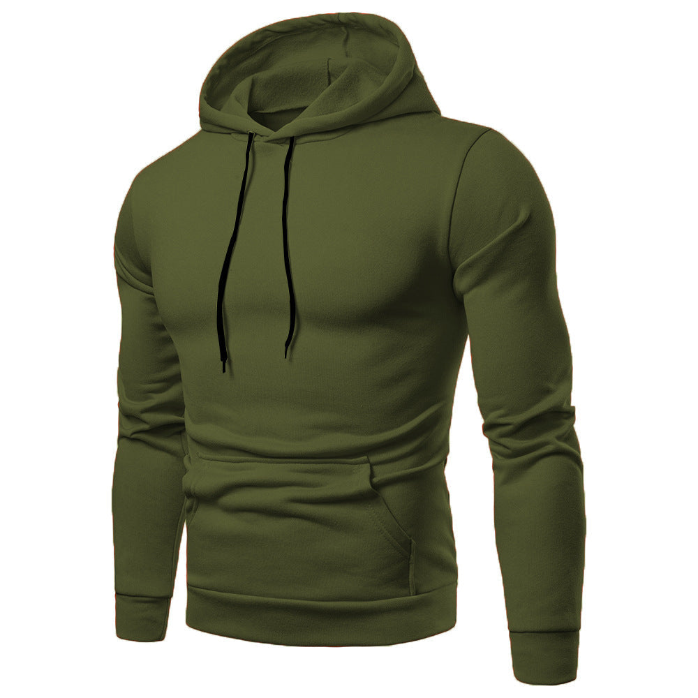 Casual Fashion Plus Size Solid Color Hooded Sweater