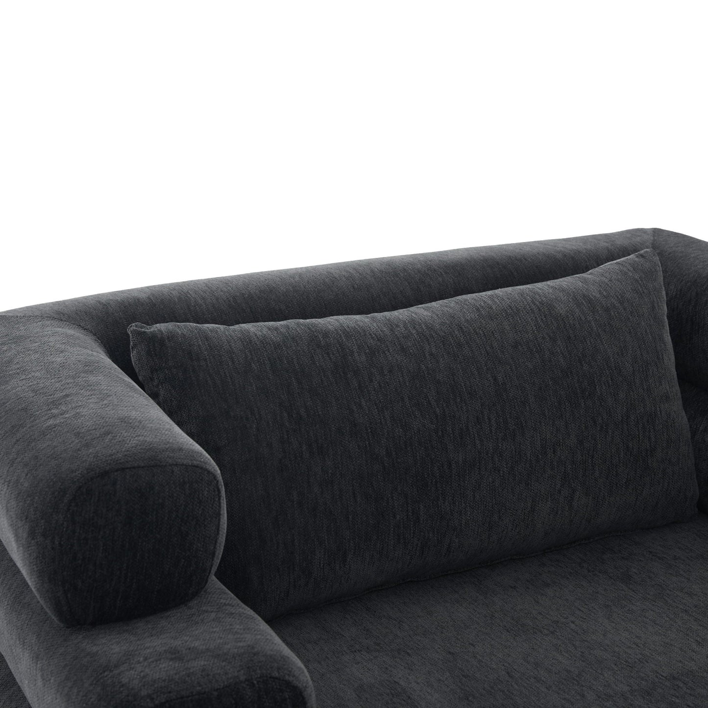 Oversized Chaise Lounge Sofa Bed with Deep Seat and Layered Armrests