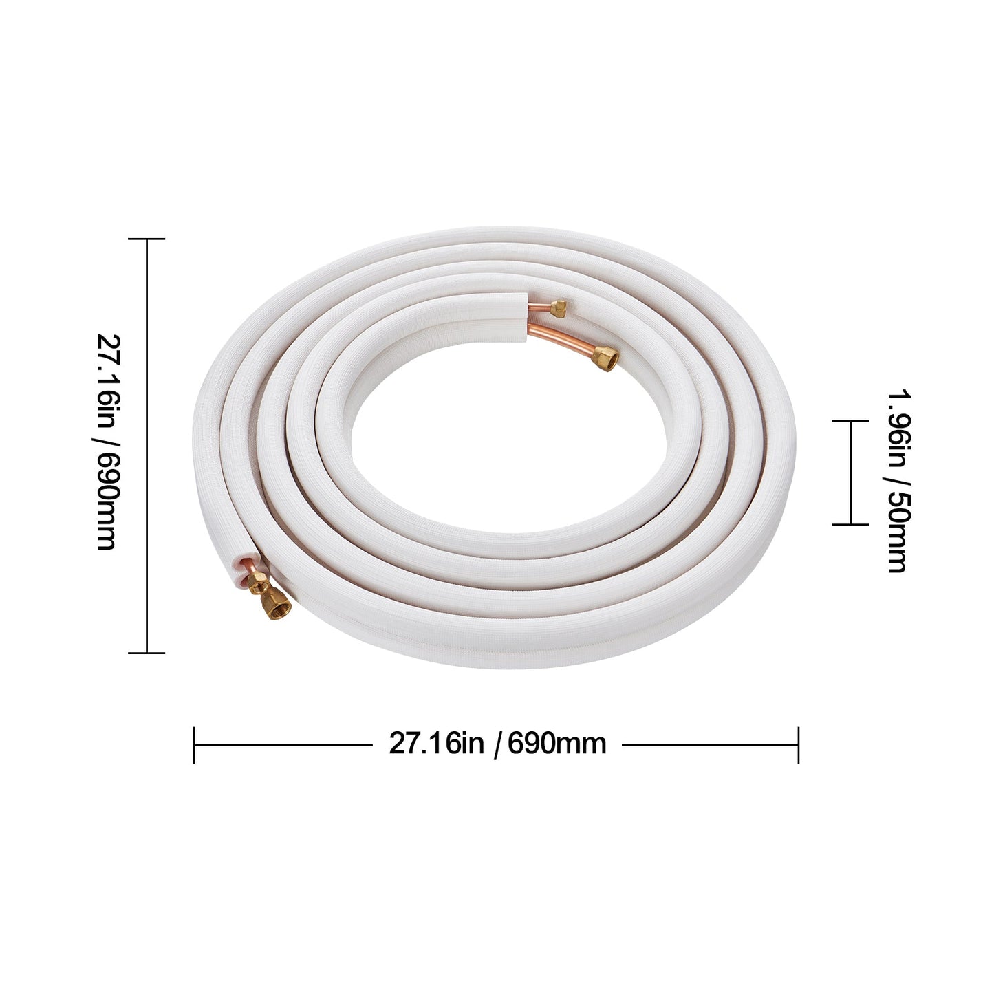 25FT Mini Split Line Set, 3/8" & 5/8" O.D