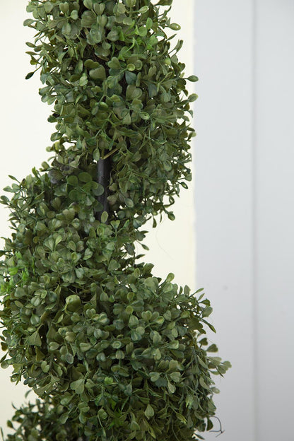 7.5x7.5x35" 3 Foot Tall Artificial Spiral Boxwood Tree
