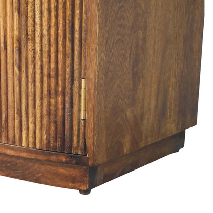 Solid Wood Milan Fluted Bedside Cabinet