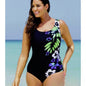 Plus Size One Piece Swimsuit Floral Print Women's Bikini Swimwear