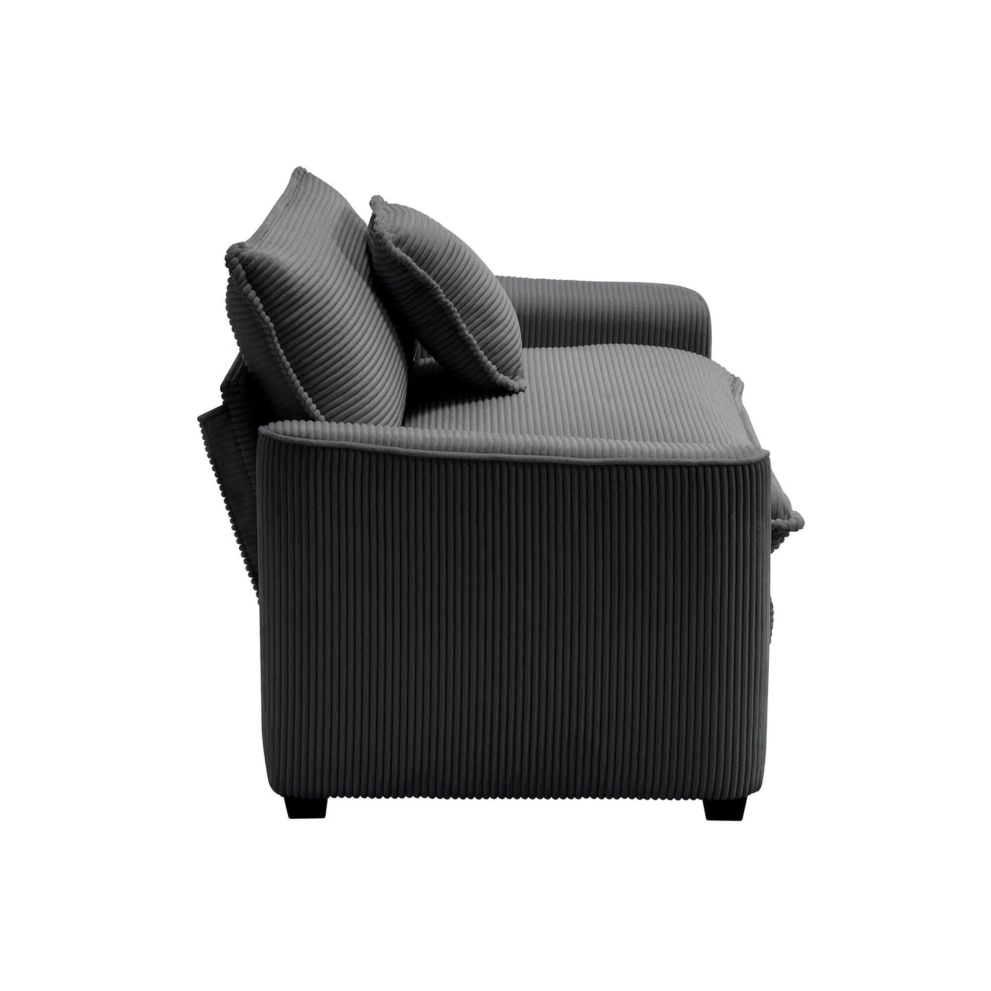 Modern Classic Fabric Single Chair Deep Seat Sofa With Pillow