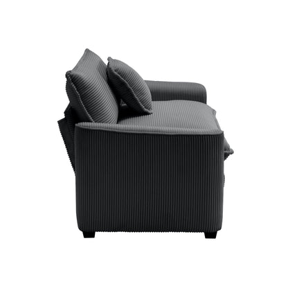Modern Classic Fabric Single Chair Deep Seat Sofa With Pillow