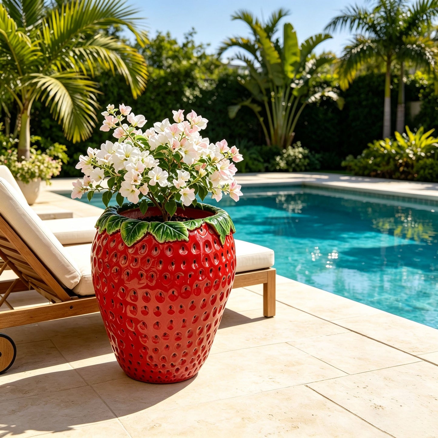 15'' Tall Strawberry Shaped Planter Pot