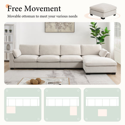 130" Modular Sectional Sofa