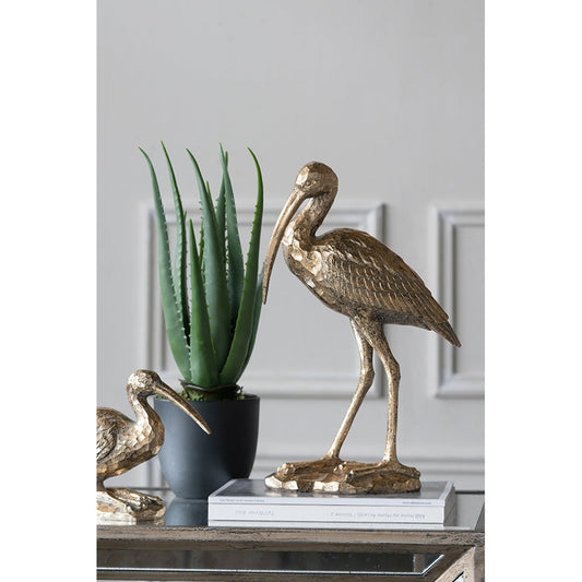 10x15.9x3.7" Standing Crane Figurine