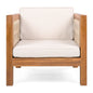 Outdoor Club Chair & Rope Arm And Cushions