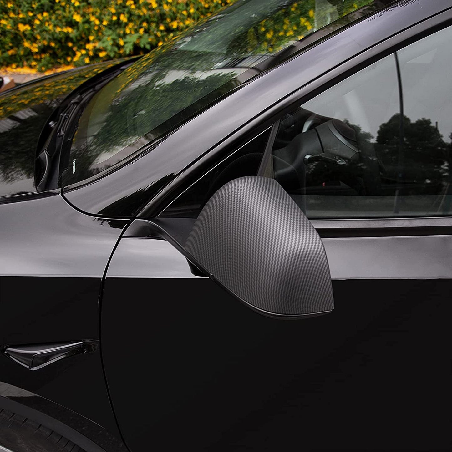 ABS Mirror Covers for Model 3/Y | 4 Finishes | 3M Tape | Scratch Protection | 3 Versions