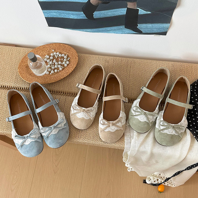 French Retro Lace Shallow Mouth Single Shoes For Women In The Spring And Summer Of 2026 Beautiful And Fashionable Paired With Skirts And Flat New Shoes