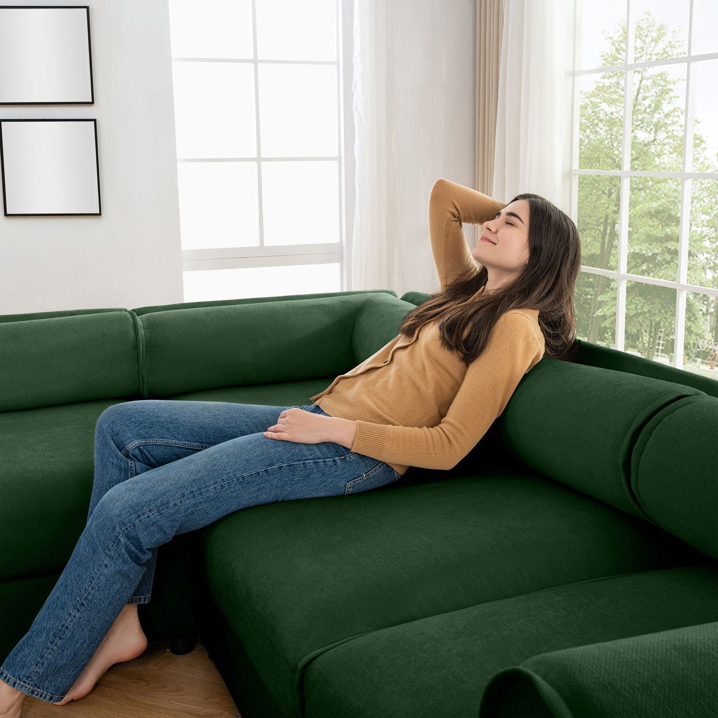 Stylish Sofa With Storage Seat And Cylindrical Backrest