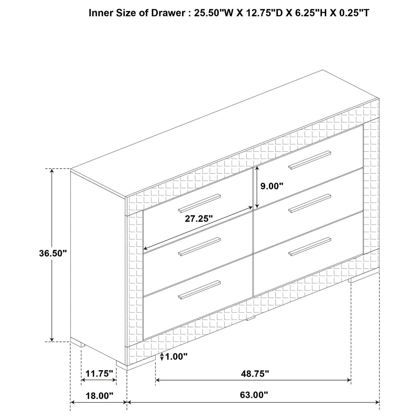 Pierce - 4 Piece Bedroom Set With LED Lighting